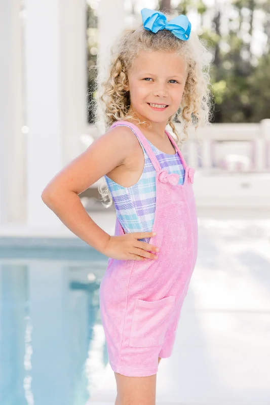 Kid's Remember This Feeling Pink Terry Romper Tori X Pink Lily