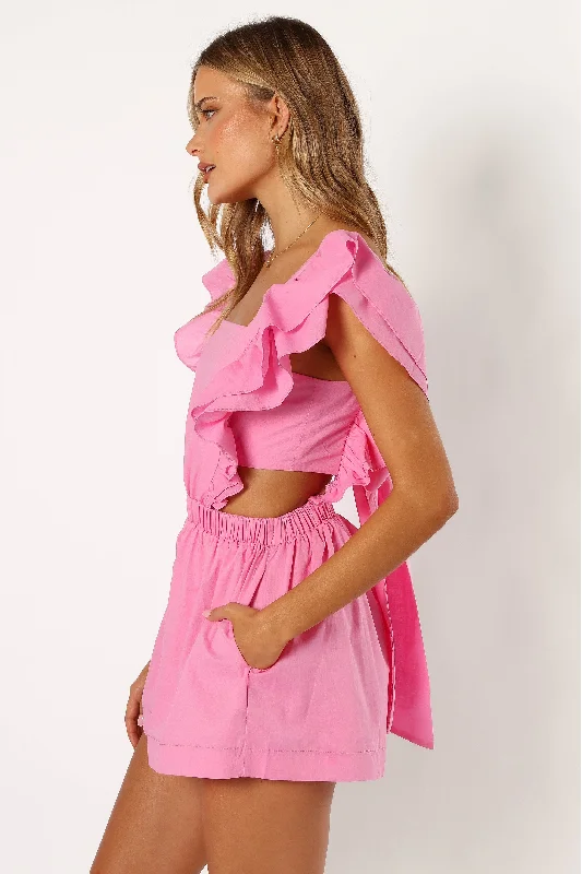 Tori Romper - Candy Pink