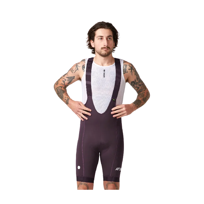 Attaquer All Day Bib Short - Aubergine