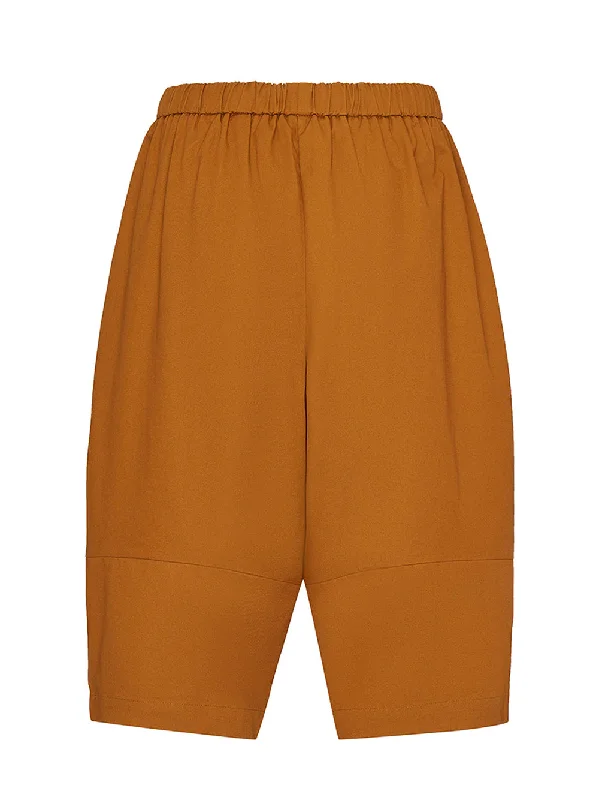 Peach Cotton Twill Seamed Pants - Inside String Haystack