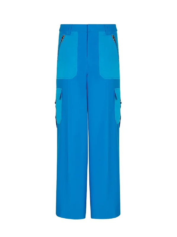 Women Trousers Electric Blue