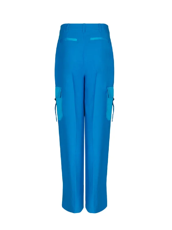 Women Trousers Electric Blue