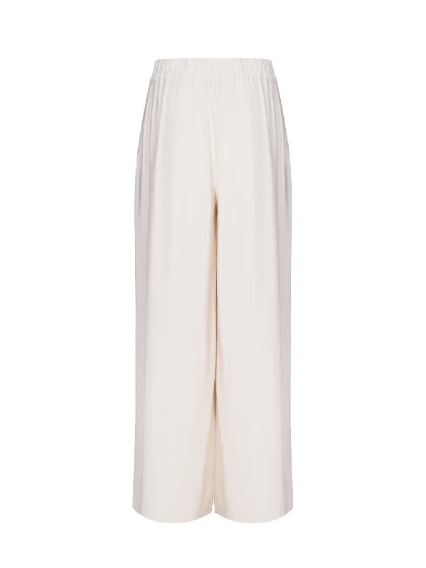 Mid Rise Wide Leg Twill Pants (Light City Khaki)