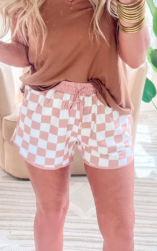 Everyday Shorts Your Move Checkered Drawstring Shorts