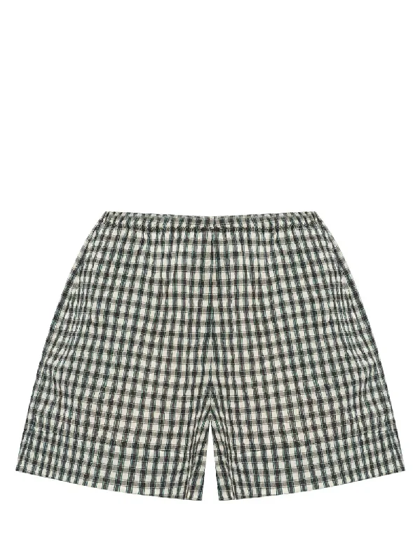 Seersucker Check Elasticated Shorts