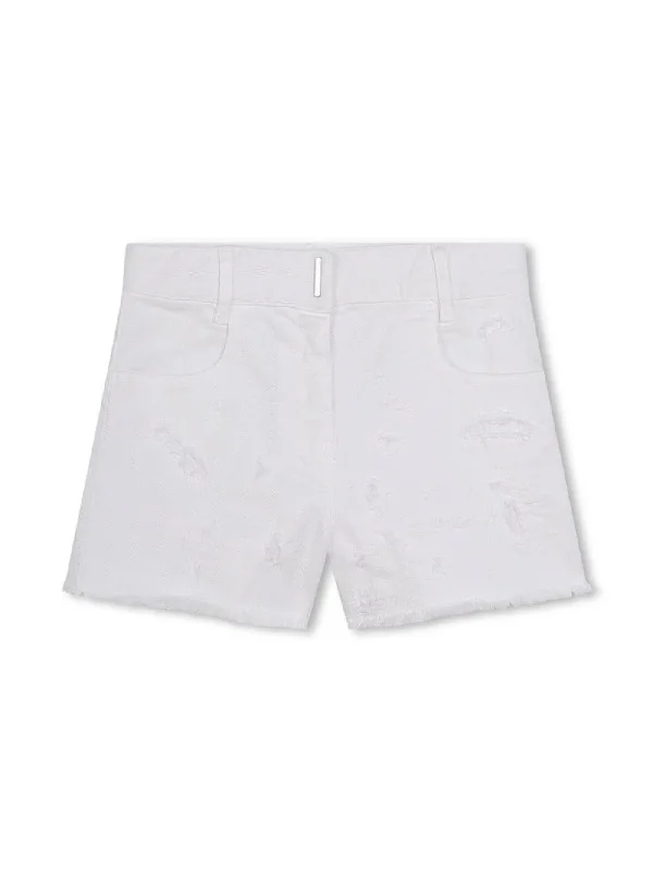 Shorts in white cotton