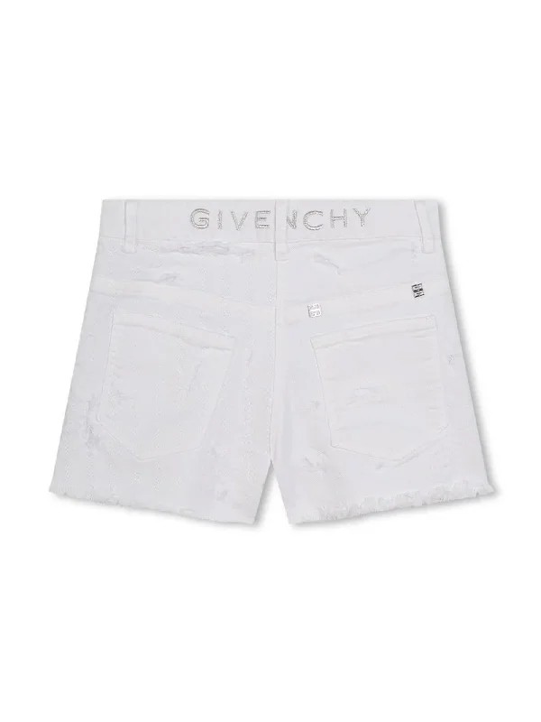 Shorts in white cotton