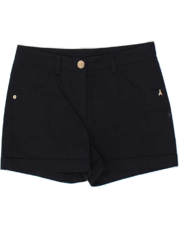 PATRIZIA PEPE Womens Hot Pants IT 40 Small W30  Navy Blue Cotton