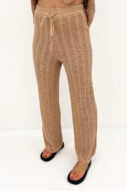 Reagan Crochet Pant Taupe