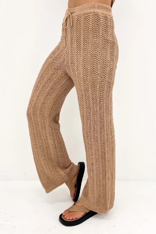 Reagan Crochet Pant Taupe