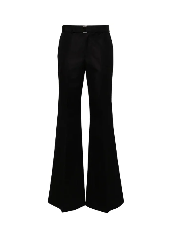 Cotton Gabardine Pants Black