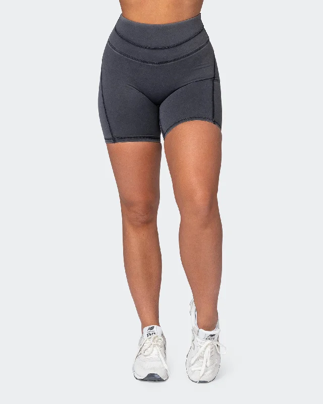 Second Skin Bike Shorts - Washed Black