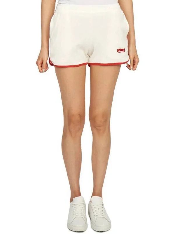 Women's Embroidered Logo Cotton Shorts White