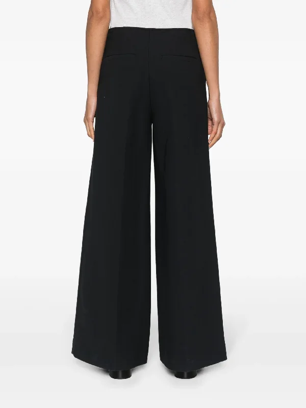 Zip-Front Wide Trousers