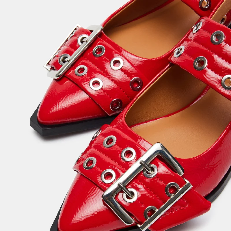 GRAYA RED PATENT