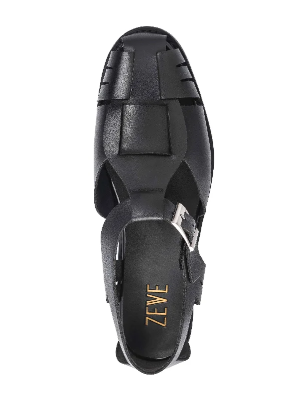 Liam Caged Sandal - Solid Black