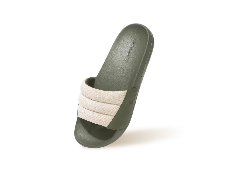 Squooshy Slides for Women : Olive-Beige