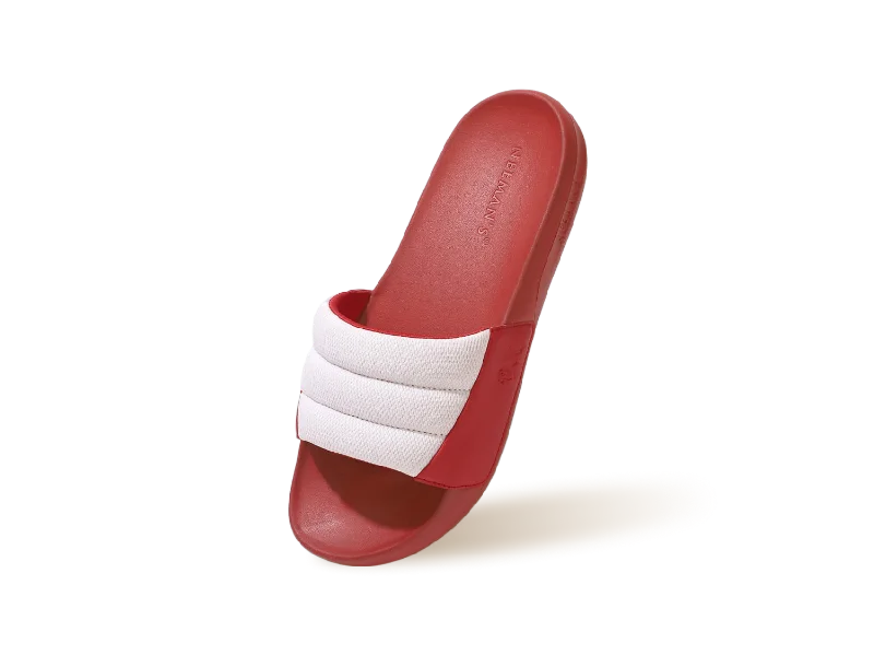 Squooshy Slides for Women : Red-White