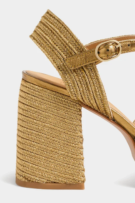 Valle Platform High Heels | Gold