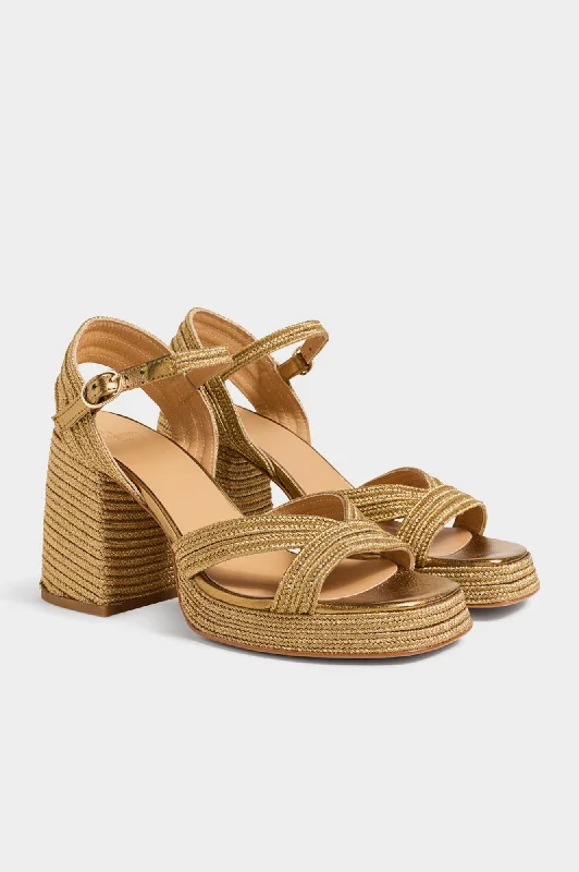 Valle Platform High Heels | Gold