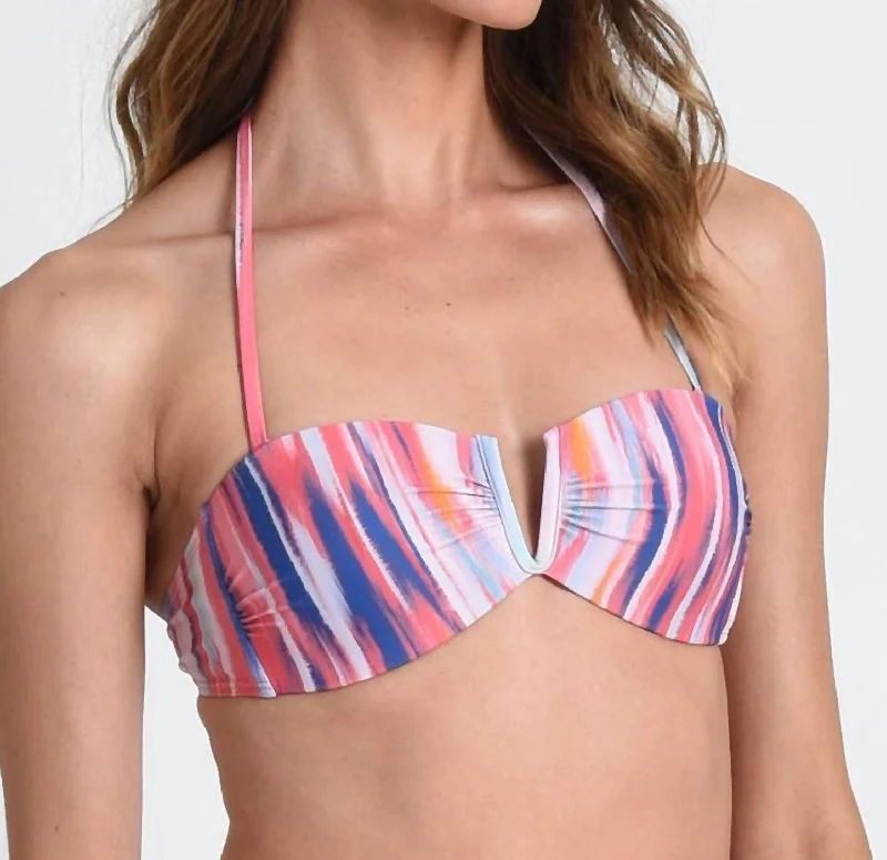 Bikini Swim Top In Pink Karen