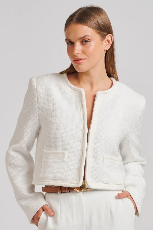 The Audrey Boucle Jacket - Ivory