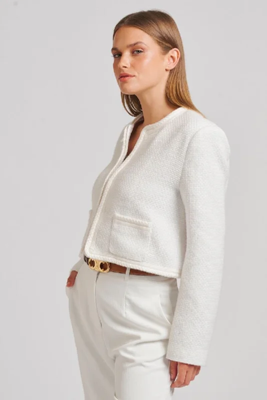 The Audrey Boucle Jacket - Ivory